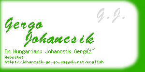 gergo johancsik business card